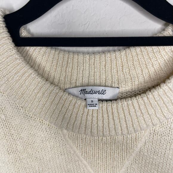 Madewell Dip-Dye Raglan Sweater Tee Pale Citron - Size S - Picture 3 of 5